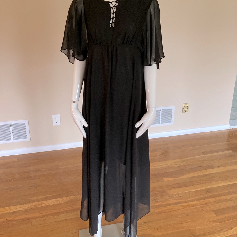 Black light weight long party dress